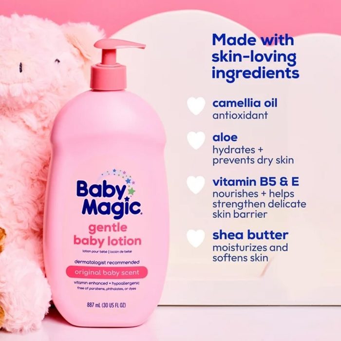 Baby Magic Gentle Baby Lotion, Original Baby Scent, Hypoallergenic, 30 oz - Image 3